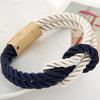 Women's Men's Braided Rope Chain Bracelet With Magnetic Clasp Bow Charm Bangle