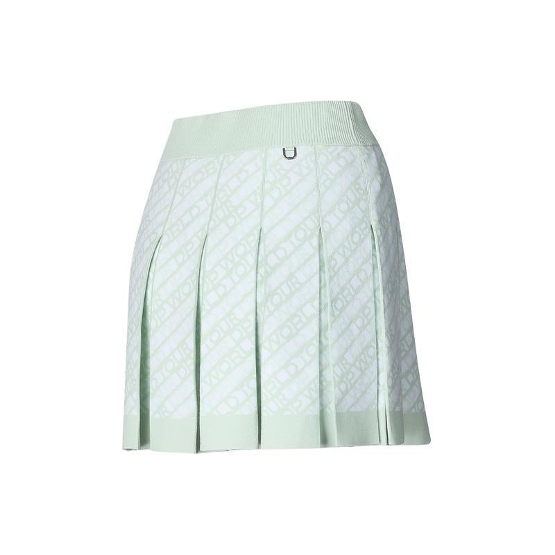 Fila Golf Series SS24 All-Over Print Golf Sport Woven Pleated Casual Skirt Women Skirts Light-Green A11W415301F-LG
