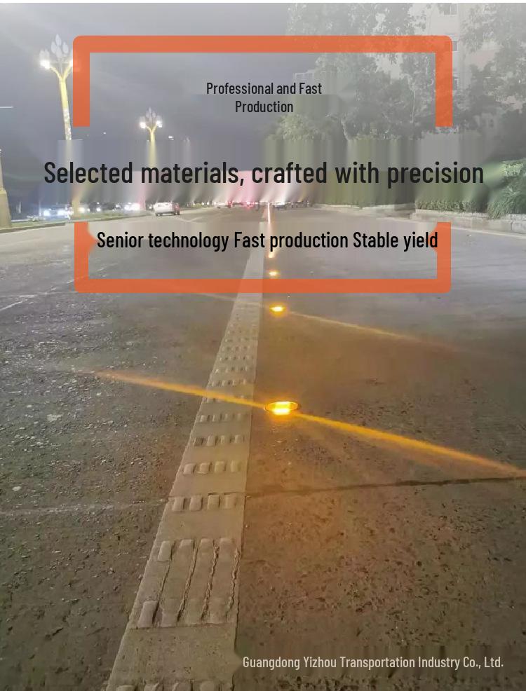 Double-Sided Solar Aluminum Road Stud Light - Reflective Highway Marker for Safety & Guidance