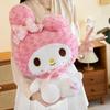 60cm Kawaii Melody Plush Toy Cute Pink Cartoon Sanrio Stuffed Doll for Girls Large Soft Teddy Bear Birthday Xmas Gift for Kids