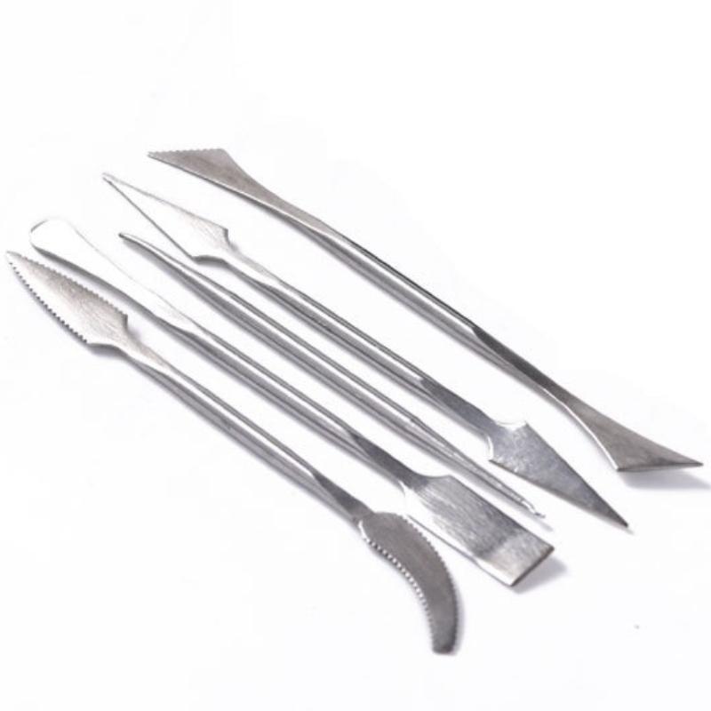 Ceramic Stainless Steel Carving Knife 5-piece Set Bring Tool Kit Portrait Sculpture Clay Sculpture Knife Ceramics Sculpting Tool