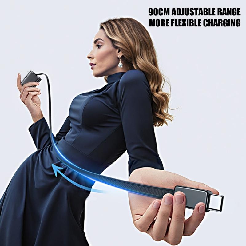 65W Chargers Featuring Retractable Cable Design For High Speed PD Charging Of Smartphones And Laptops