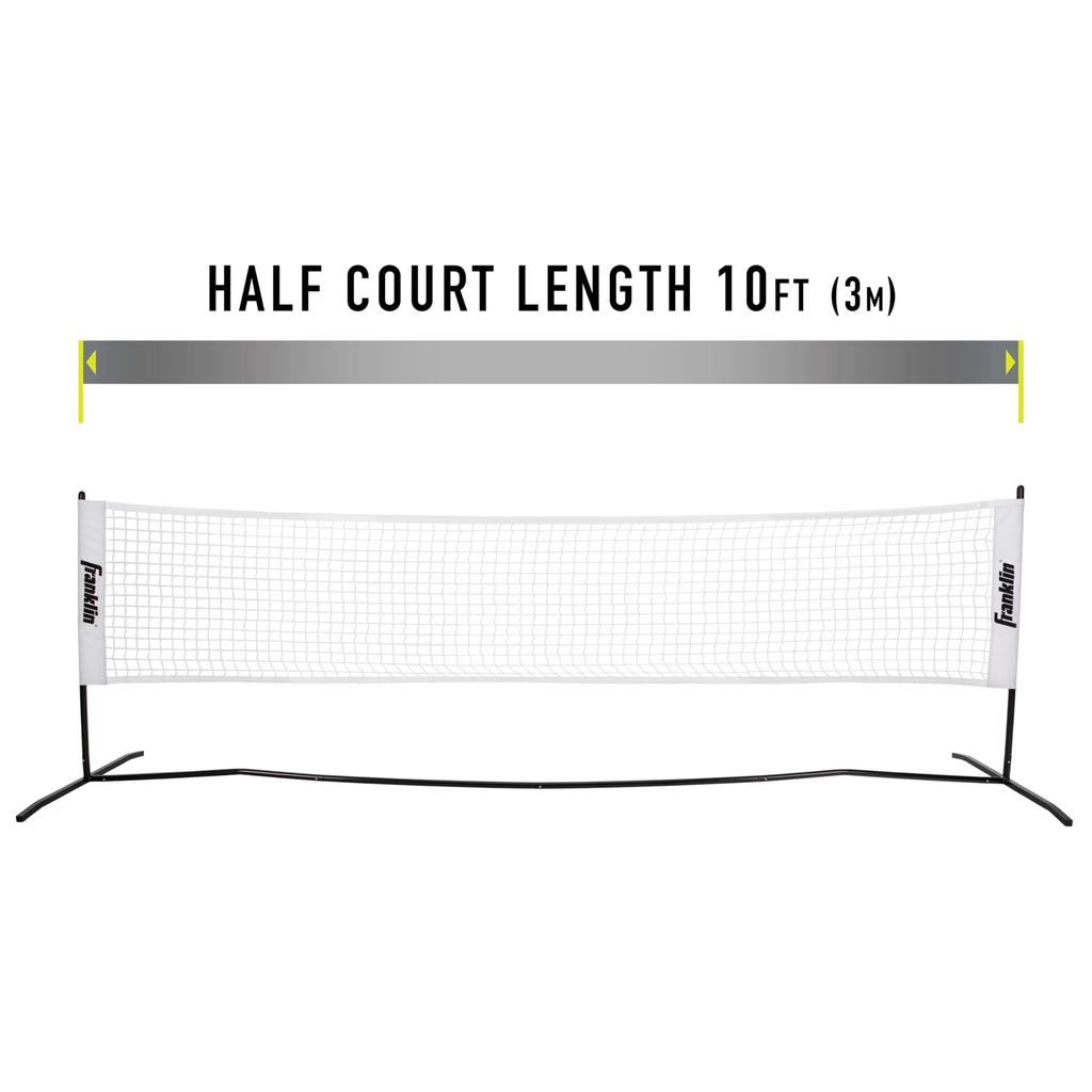 Franklin Sports Pickleball Net 2 and 2 USA Pickleball Approved Black Half-Court - 10' Net, Paddles, X-40 Pickleballs,