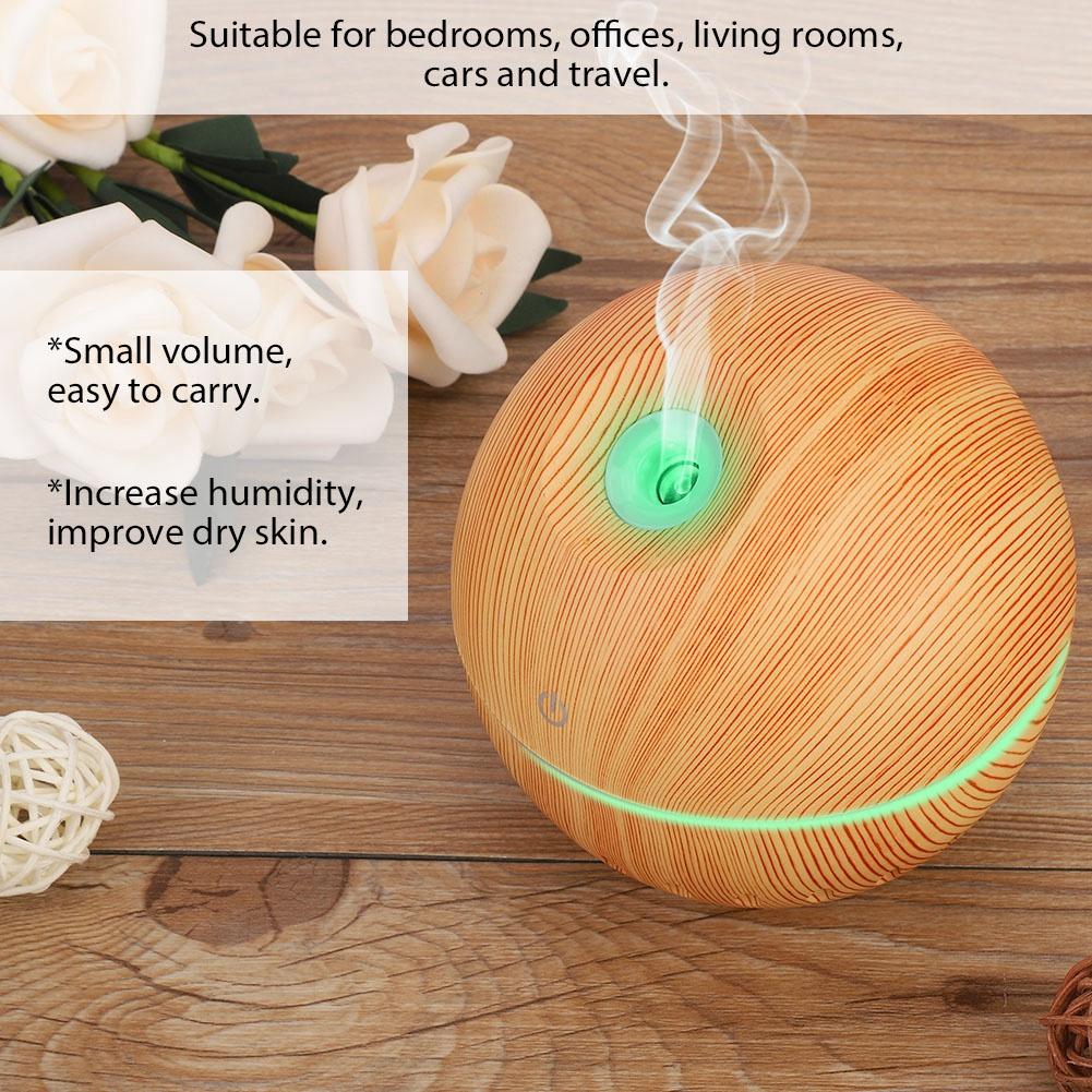 USB Hollow Humidifier Oil Diffuser Air Purifier Aromatherapy Atomizer with LED Light