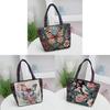 Bohemian Fabric Tote Bag With Contrasting Colors And Inner Zipper Pocket For Women