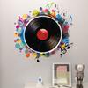 Music Wall Stickers Vinyl Decals for Living Room Bedroom Concert Hall Creative Album Art Peel and Stick Wall Decoration