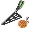 Detachable Pizza Scissors Knife With Protective Server Stainless Steel Pizza Cutter Slicer Scallion Cutter Kitchen Accessories