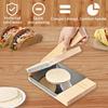 Wooden Tortilla Press: Upgraded Wooden Quesadilla Maker with Stainless Steel Inner Panels,Tortilla Maker ,8×6 Inch