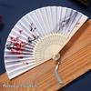 Traditional Chinese Folding Fan for Women and Children - Portable, Small, Perfect for Hanfu, Qipao, Dance, and Summer Use