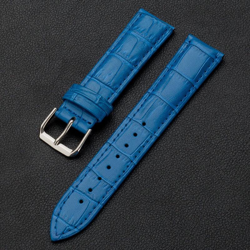 Uhrenarmband aus Kalbsleder mit Bambusstruktur und Dornschließe für Damen und Herren