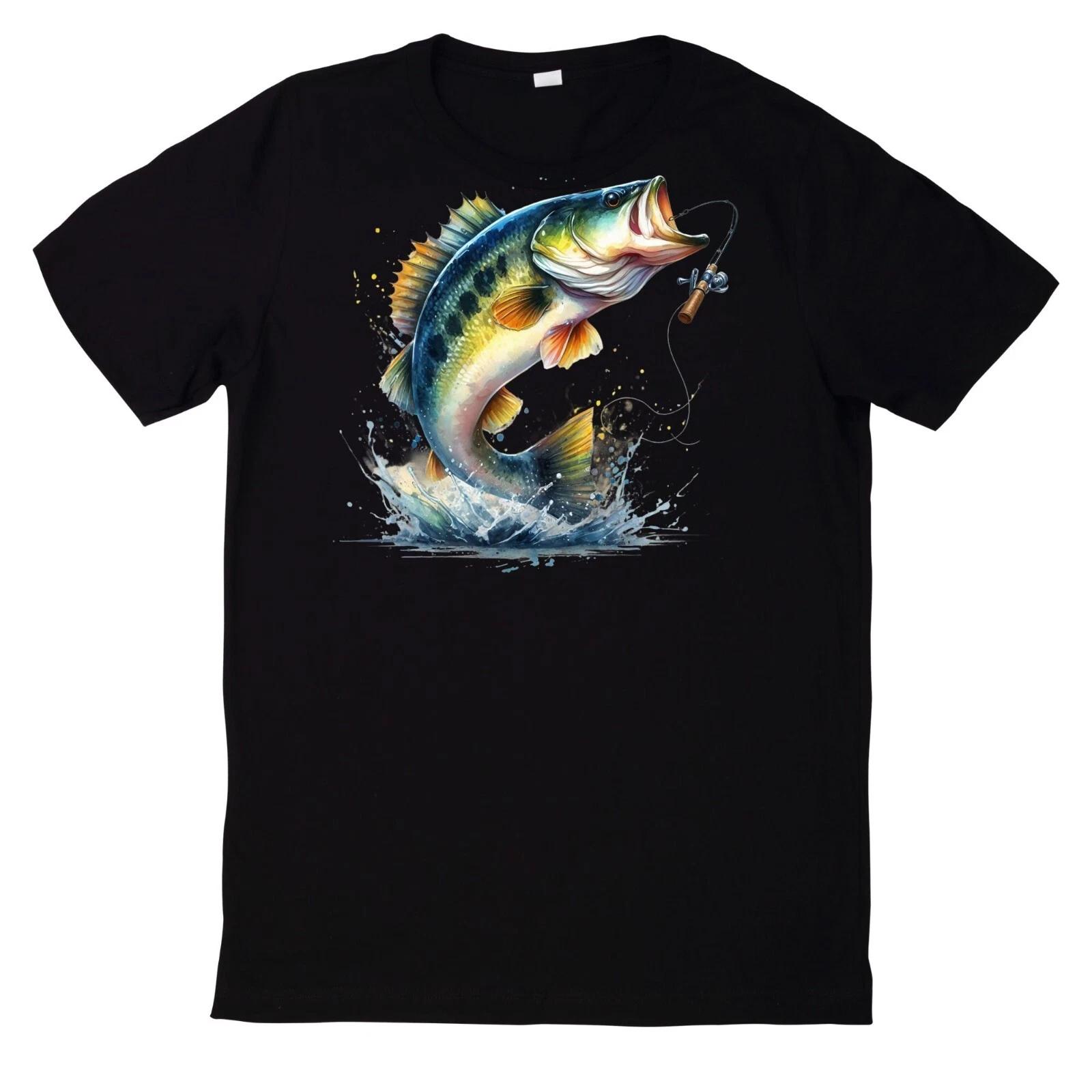 T-Shirt Lustiges Angler Fisch Motiv L