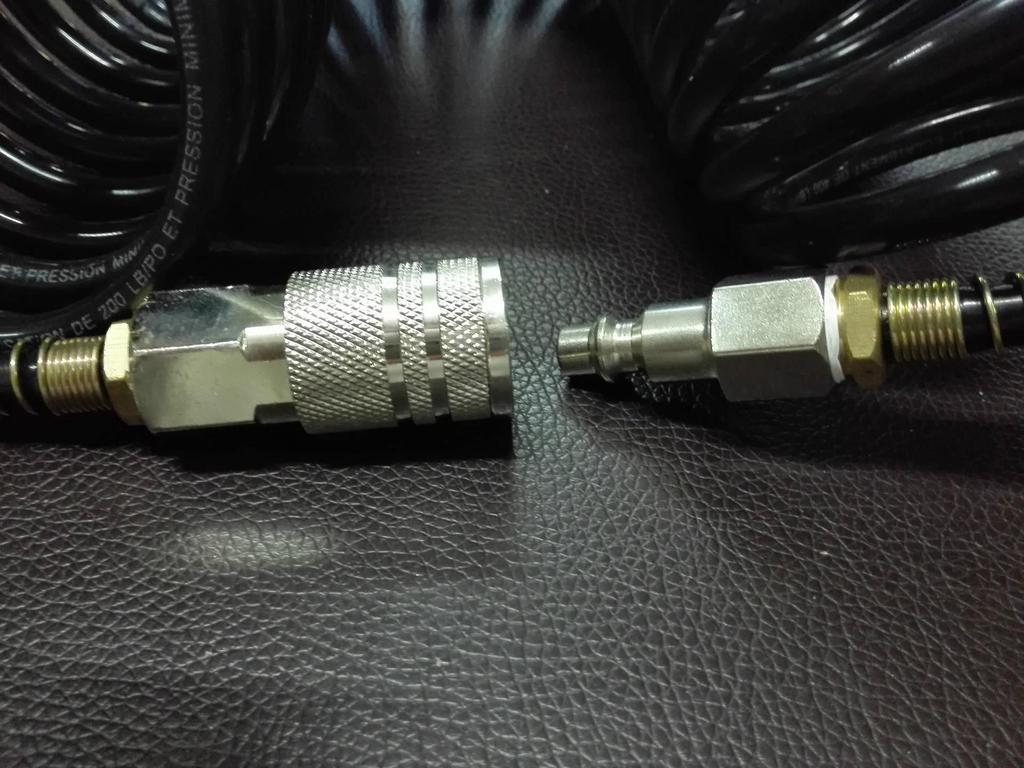 PE Druckluftschlauch 5×8×7,5m mit amerikanischen Schnellkupplungen