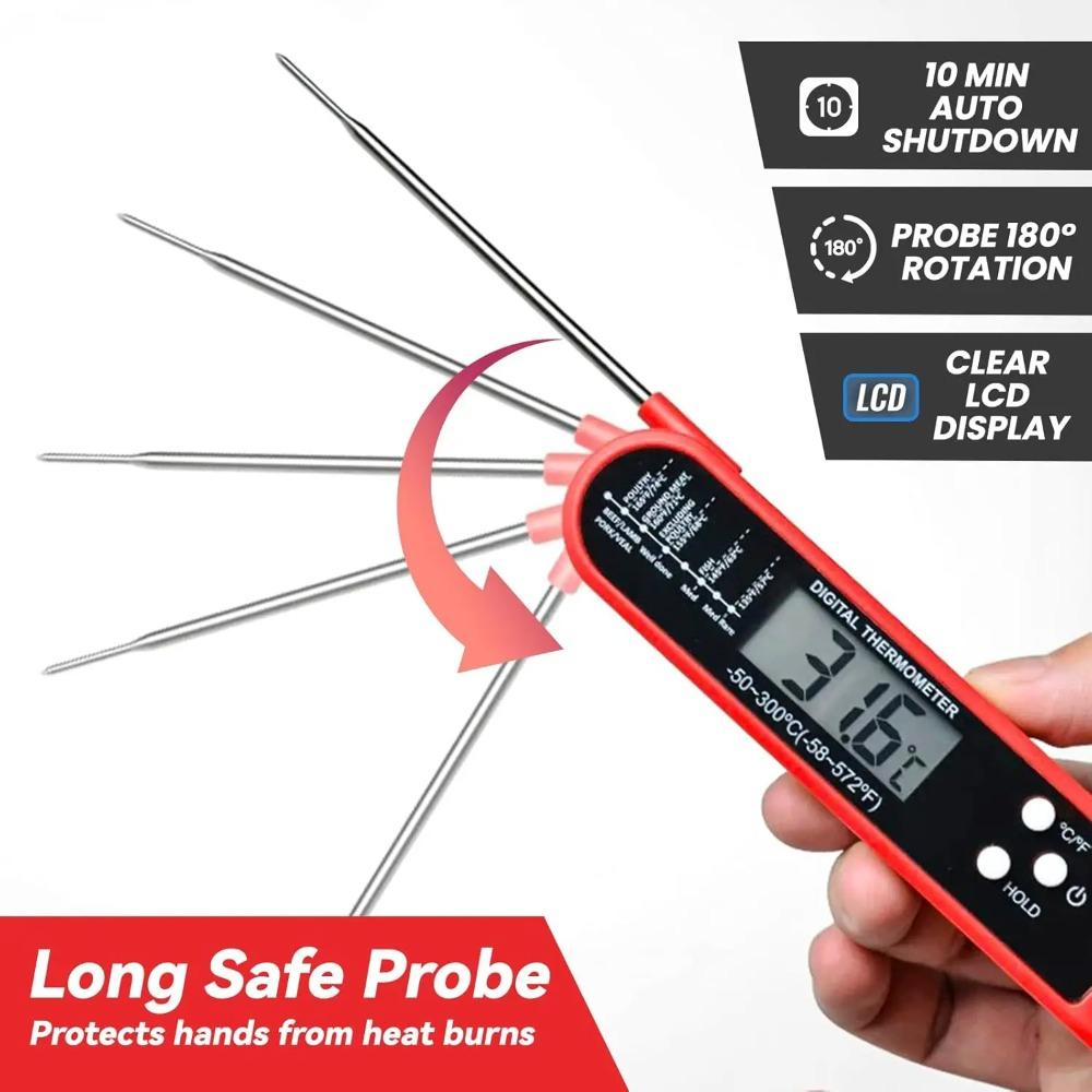 Kötttermometer Digital - Snabbavläst Mattermometer för Matlagning Grillning Airfryer Stekbord Sond Köksredskap Nödvändigheter