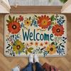 Welcome Doormat Vibrant Floral Pattern Non-Slip Rug for Indoor Outdoor High Traffic Areas Perfect for Valentine'S Day Spring Mat