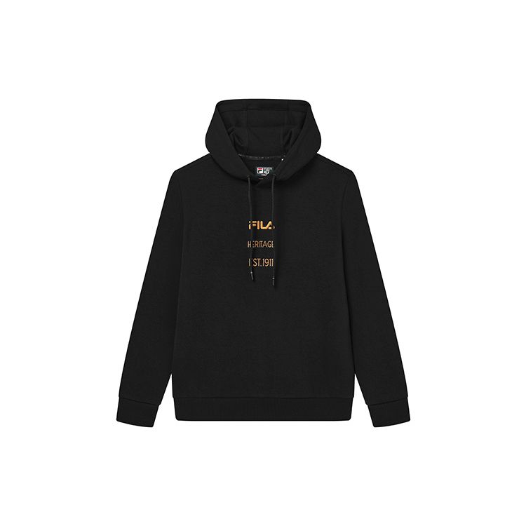FILA Fw22 Embroidered Logo Back Print Casual Sweatshirt Men sweatshirt Black F11M248208FBK