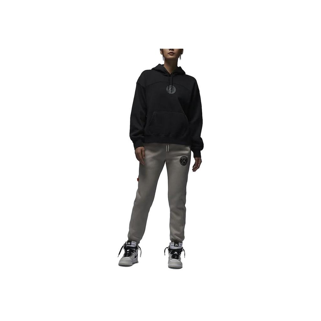 Jordan Pattern Print Long Sleeve Hoodie Women Tops Black DZ3267-010