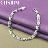 CHSHINE 925 Sterling Silver Men Geometry Bracelet For Women Wedding Party Fashion Charm Jewelry