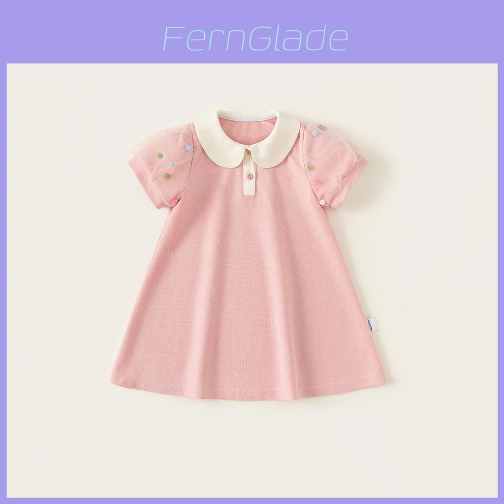 Girl Dress Summer Cotton Cute Princess Dress For Children 3-8 Years Old