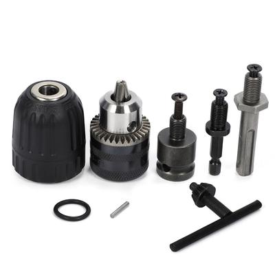 Pararect Drill Chuck 1.5-10mm Adapter Hex and Square Shanks for SDS Electric Drills and Impact Drivers, C Set