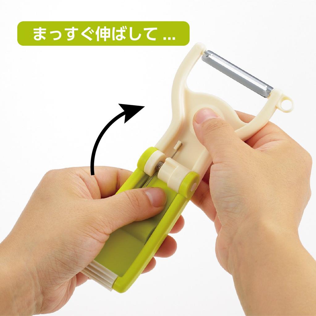 Akebono Made In Grips and Moves To Safely Changes To Two Vegetable and Vegetable Safe Peeler for Round Vegetables Peeler, Orange, Japan, Peel, Modes