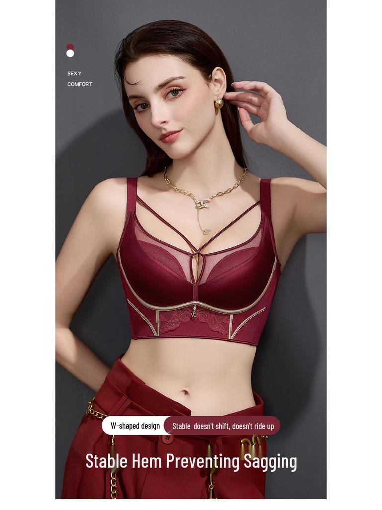 Seamless Push-Up Bra: Chest Minimizer & Anti-Sagging Shaping with Side Support, Wireless 3D Cups