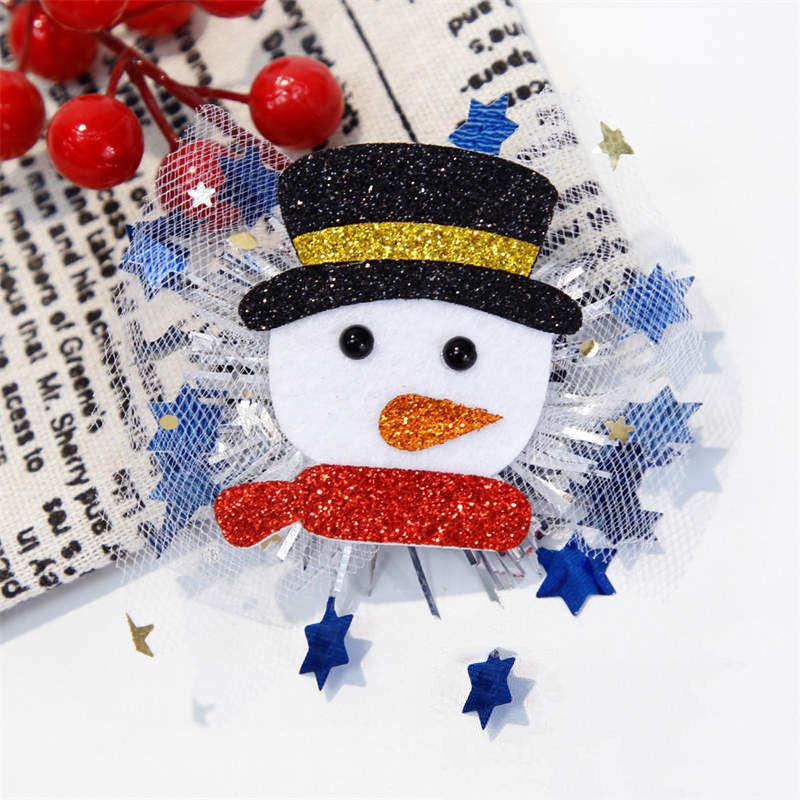 Christmas Hairpin Duckbill Clip Party Decor Elk Snowman Christmas Headdress Children's