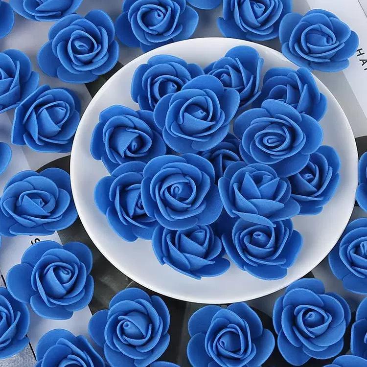 Trandafiri din spumă PE de 3,5 cm, 200 buc, Demontabili pentru Ursuleți din Spumă, Coroane și Decorațiuni