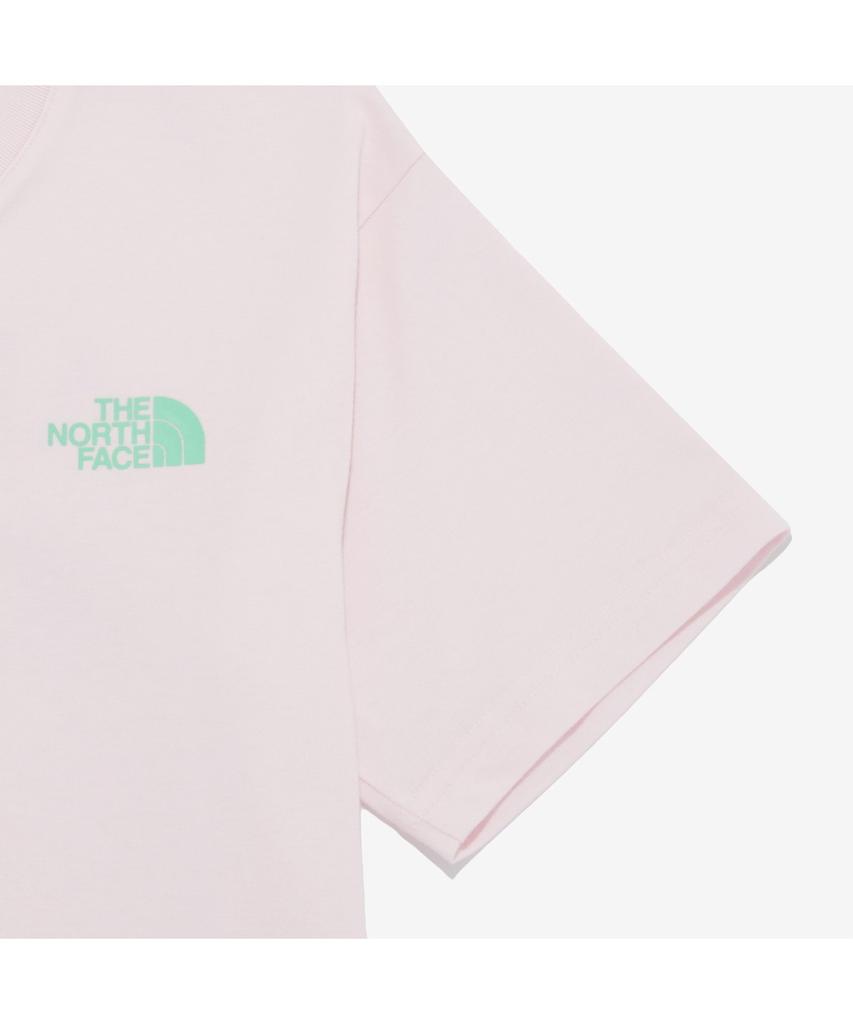 Noseupeiseu Nt7Ur42D Women'S Tnf Hangeul Short Sleeve Round Neck Tee_Light Pink