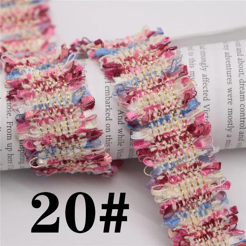 45 Yards Trim Vintage Embroidered Lace Sewing Lace Ribbon Fabric Handmade Costume Dress Sewing Trimmings Wedding Decoration