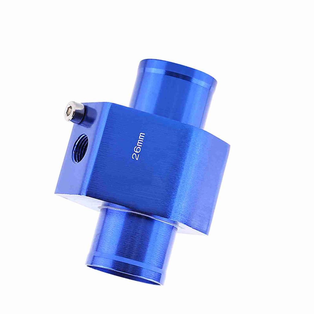 Univerzální kovový adaptér pro teplotní snímač teploty vody do auta pro hadici, modrý 26mm