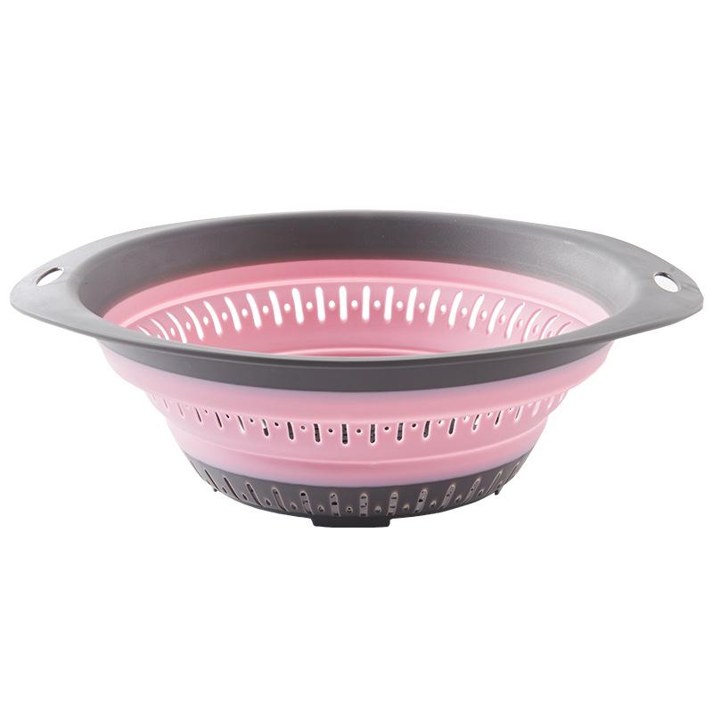 Multifunctional Silicone Folding Drain Basket for Vegetables & Fruits