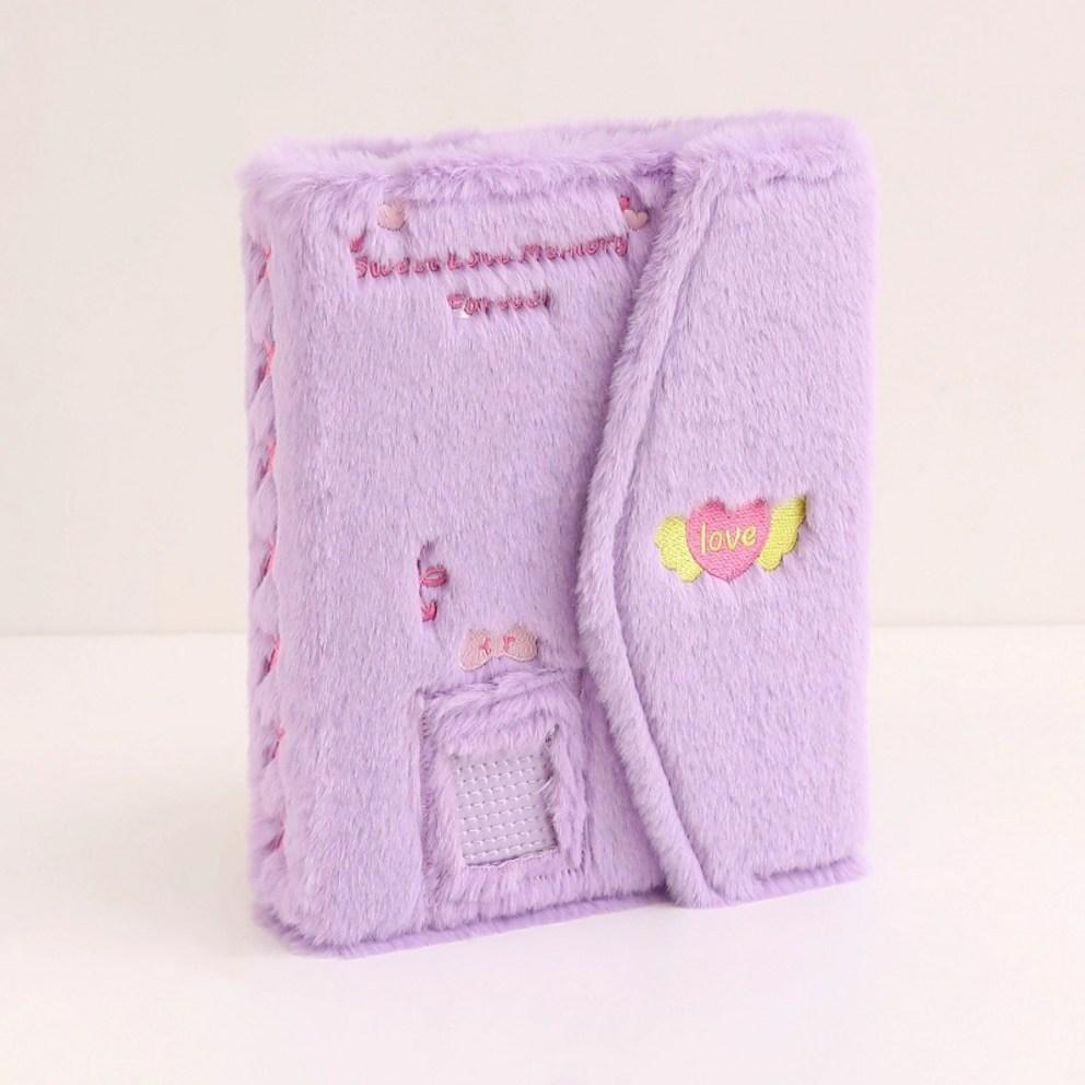 Songheung 6-hole Photo Album Binder Album A5 40 Sheets 4-cell Double-sided Photo Album Diary, Blue, 1 Piece