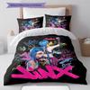 Jinx Pattern Bedding,Quilt Set Quilt Cover Pillowcase Home Birthday Gift (1 * Duvet Cover + 2 * Pillowcase, Without Core)
