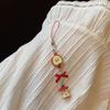 Cute Star Flower Mobile Phone Strap Kawaii Ceramic Beaded Mobile Phone Lanyard Bag Decoration Camera Pendant  Keychain