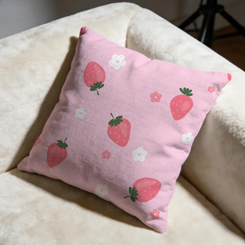 fruits Cushion Cover Soft Decorative Pillow Case Suitable for Bedroom Sofa Car Travel Use