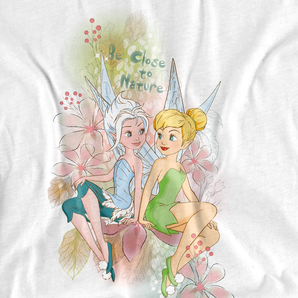 Disney Fairies Womens/Ladies Close To Nature Tinker Bell & Periwinkle T-Shirt