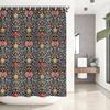 Exquisite Floral and Bird Pattern Print Water-resistant Shower Curtain with Vintage Design for Elegant Bathroom Decor