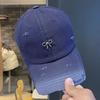 Retro old gradual change baseball cap children spring and summer trend bow cap big head circumference sun hat