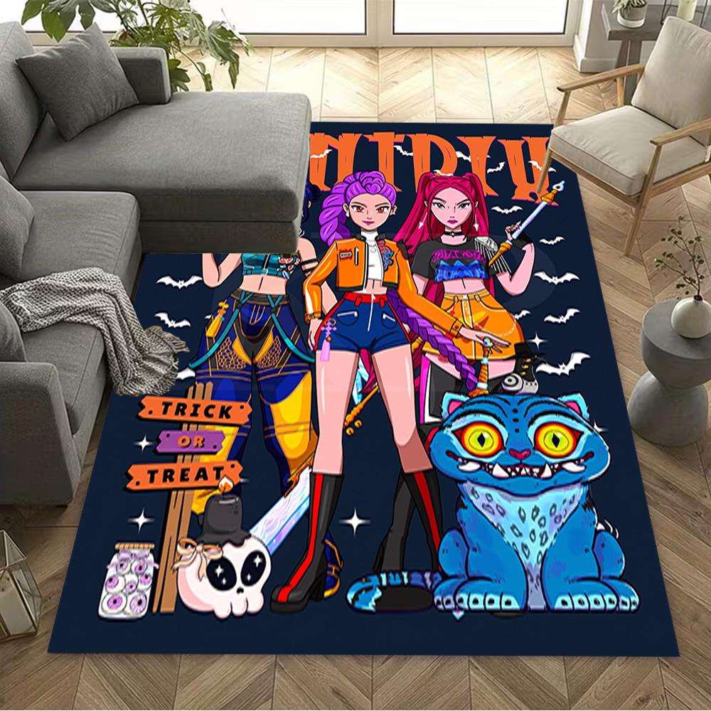 Futuristic Fashion Icons Area Rug Perfect for Hallway Outdoor Decorate room Entryway Antislip Carpet Decorate Offices
