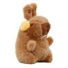 Movable Bunny Ears Capybara Plush Pendant Pull Rope Capybara Plushie Doll  Bag Hanging