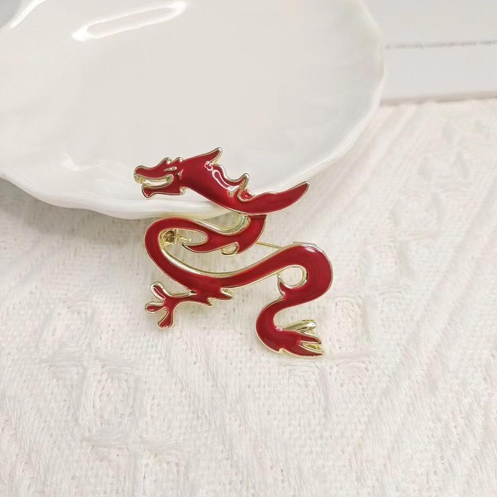 Premium Dragon Zodiac Brooch - High-End Alloy Sweater Accessory