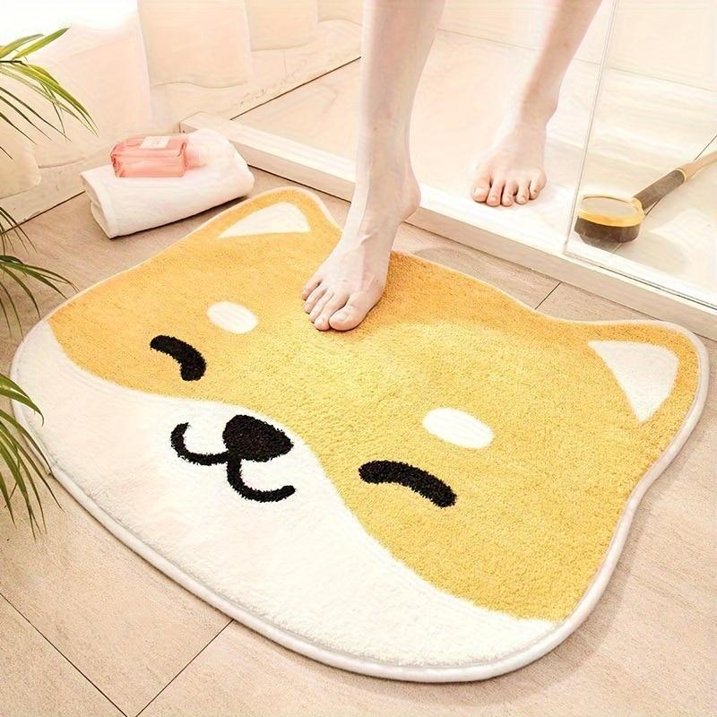 Cute Cartoon Floor Mats Kitten Puppy Doormat Soft Bathroom Mat Rug For Bedroom Living Room Carpet Welcome Mat  Home Decor