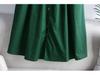 2024 Spring/Summer Korean Style Elastic High Waist A-Line Midi Skirt with Large Pockets and Slit