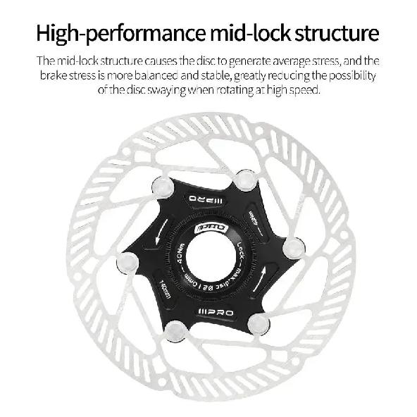 IIIPRO Bike Rotor Centerlock MTB Hydraulic Brake Disc Stainless Steel Durable Mountain Road Bike Brake Disk Rotors Cycling Part