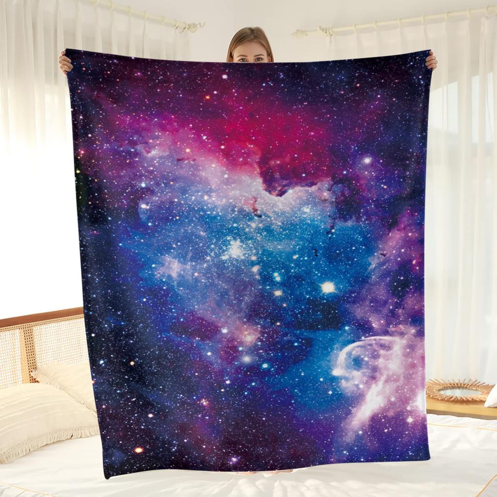 Dream Galaxy Flannel Mar Blanket Digital Printing Space Blanket Planet Sofa Blanket