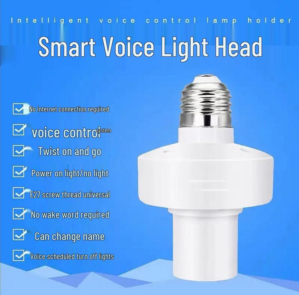 Smart Voice-Activated Light Bulb E27 - Speak-Controlled On/Off Home Lighting