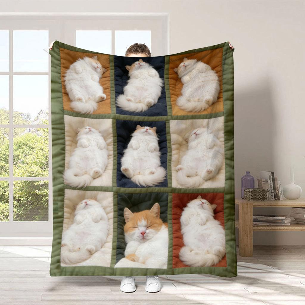 150*200cm Flannel Blanket, Thickened Blanket, Air-conditioned Nap Blanket