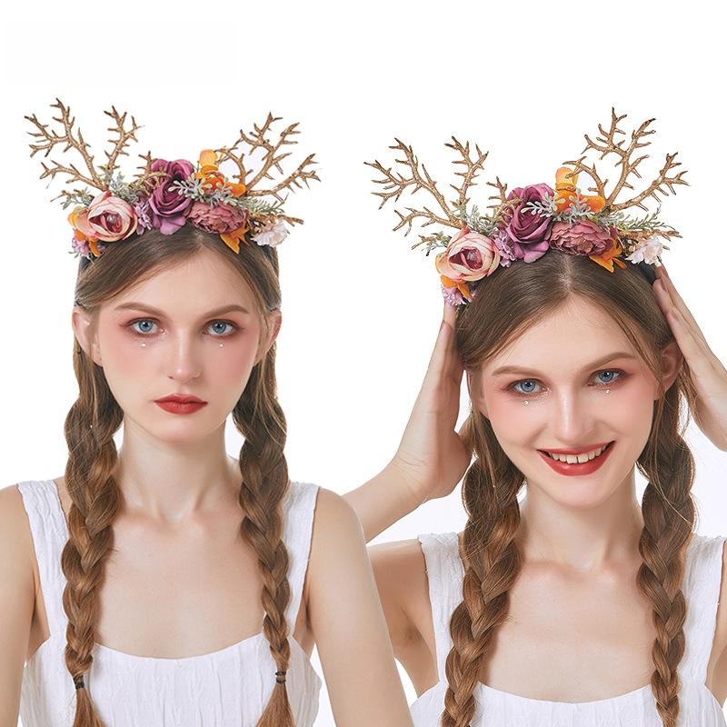Christmas Decoration Women's Hair Rim, Women's Antlers Headband, Girl's Accessories, Women's Hair Band