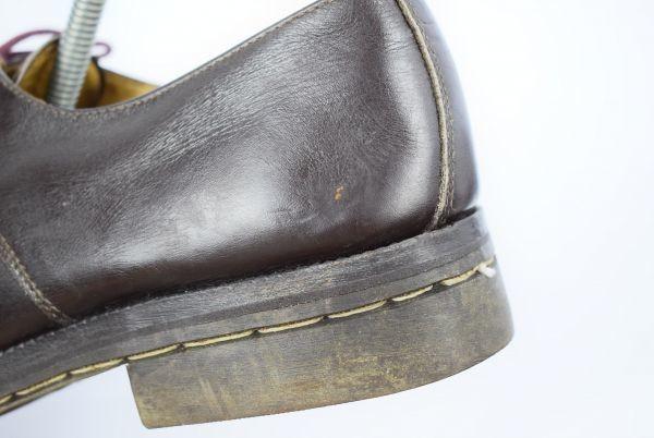 Rare Vintage DELTA European Service Shoes Officer 25.0 Dark Brown Dress Shoes(USED)