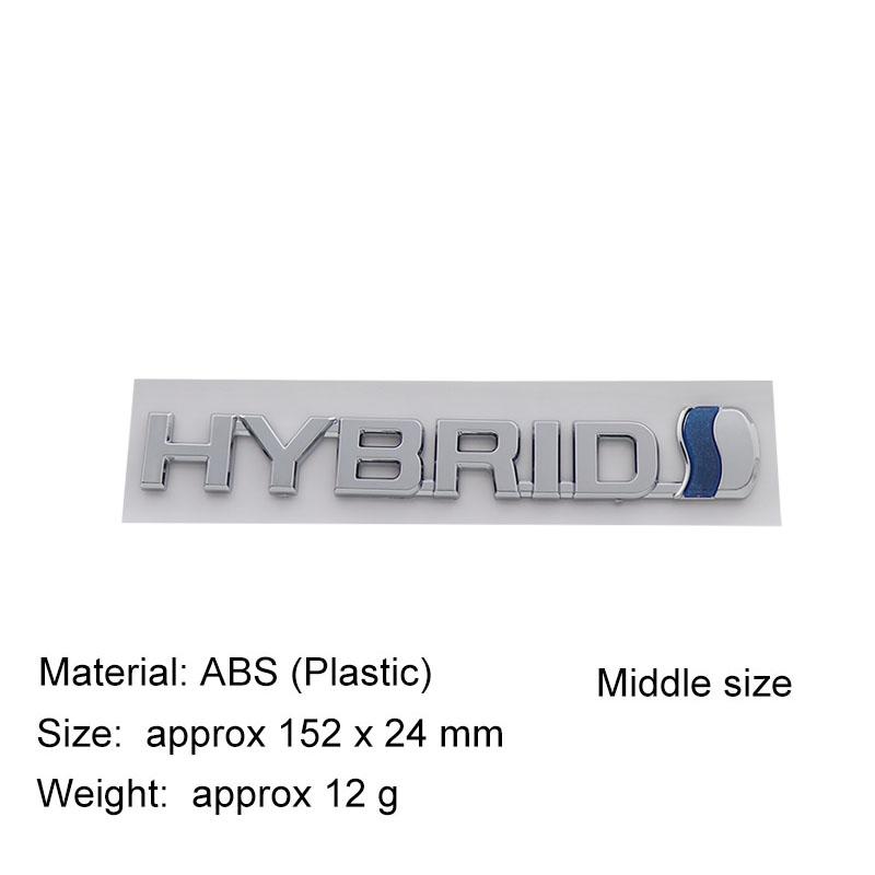 3D Premium ABS HYBRID Letter Sticker Tail Bumper Badge Auto Rear Trunk Emblem Accessories